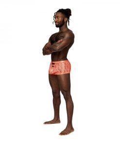Male Power Rude Awakening Cheeky Cutout Short Neon Orange