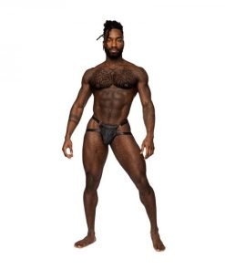 Male Power Rude Awakening Ring Jock Black