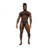 Rude Awakening Mesh Strap Thong Black