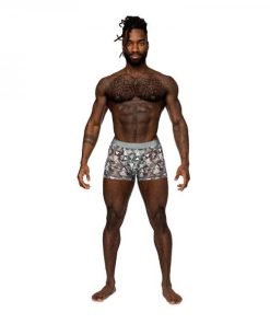 Male Power Sheer Prints Seamless Sheer Short Optical