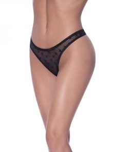 Magic Silk Love Star High Leg High Waist Micro Tanga Black