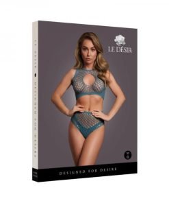 Le Desir Duo Net Key Hole Bra Set Ocean Deep