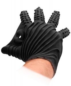 Fist It Textured Masturbation Glove Black