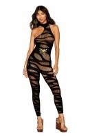 Asymmetrical Bodystocking Opaque Black O S