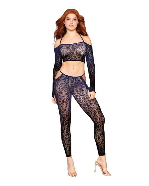 Leopard Print Braletter Pantyhose Set O S