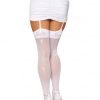 Sheer Thigh Highs Bride Sequin Back White O S