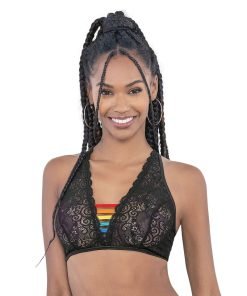 Pride Lace Rainbow Strappy Top Black O S
