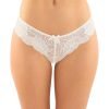 Poppy Crotchless Floral Lace Panty White