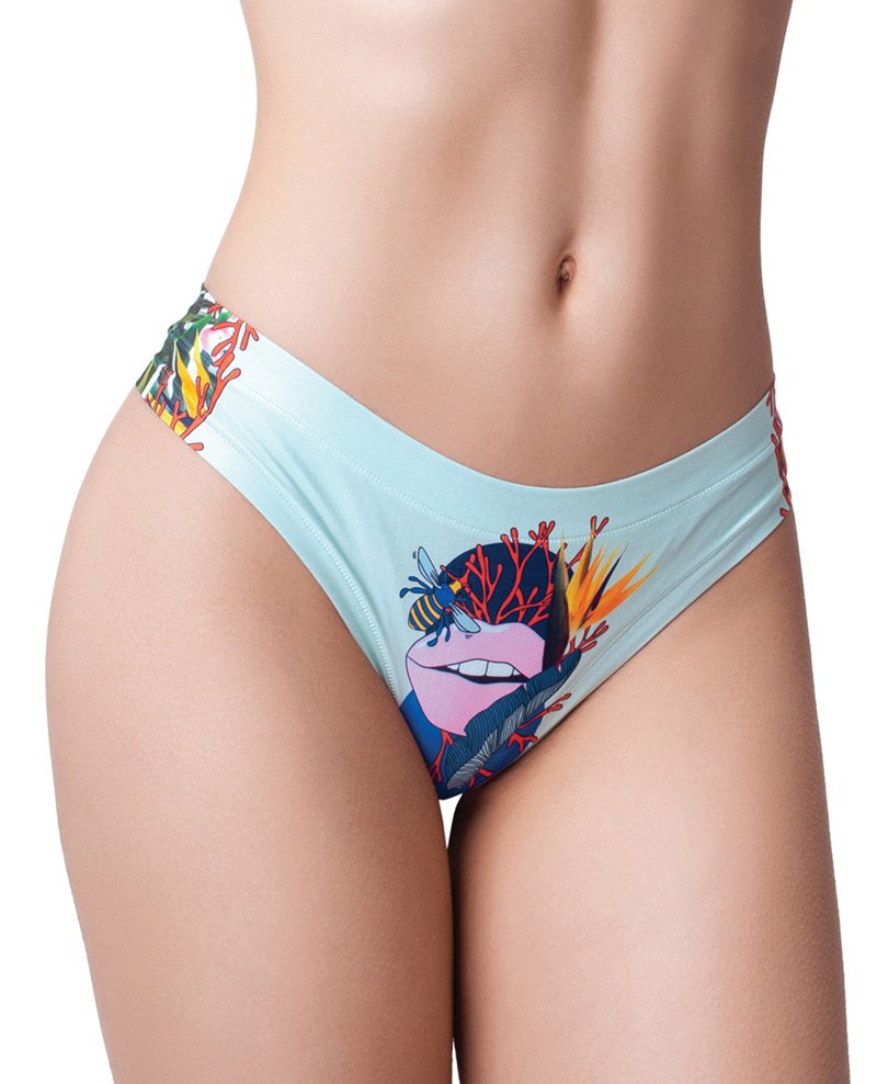 Botanic Panic Lips Printed Thong Md