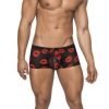 Kiss Me Mini Shorts Sheer Lips Black Medium
