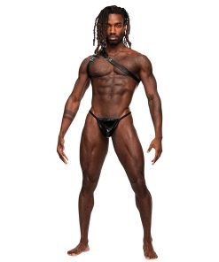 Zodiac Pu Leather Shoulder Harness Black O S