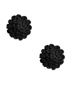 Burlesque Nightfall Roses Reusable Silicone Nipztix Black O S