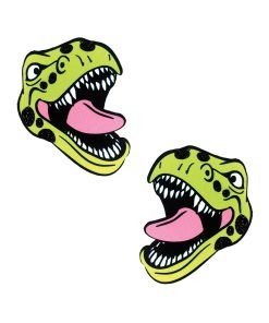 Neva Nude Black Light Dinosaur Pasties Green O S