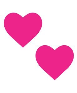 Neva Nude Temperature Reactive Heart Pasties Neon Pink