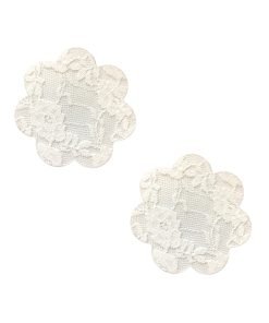 Neva Nude Lace Petal Flower Pasties White O S