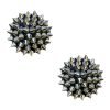 Burlesque Bowser Spike Pleather Reusable Silicone Nipztix Silver Black O S