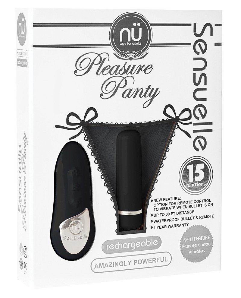 Sensuelle Pleasure Panty Bullet Remote Control Black O S