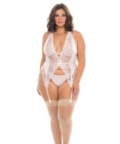 Noah Soft Cup Merrywidow W Garter Straps G String Peach Whip