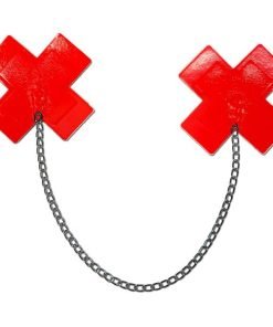 Pastease Faux Latex Red Plus X W Chunky Silver Chain