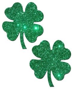 Four Leaf Clover Shamrock Green Pasties O S
