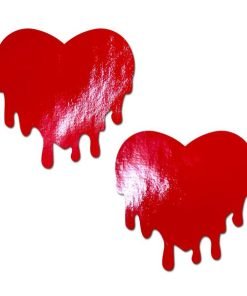 Pastease Faux Latex Red Melty Hearts
