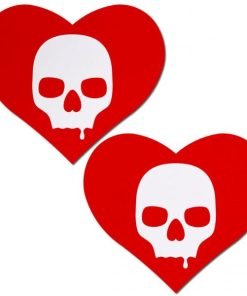 Pastease Sullen Skull Red Hearts