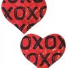 Pastease Shattered Glass Disco Ball Red With Black Xo Heart