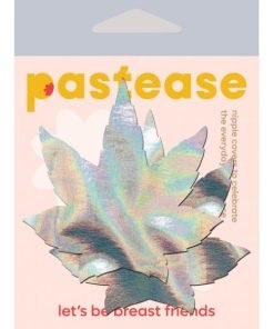 Pastease Indica Pot Leaf Silv Holographic Weed Nipple Pasties