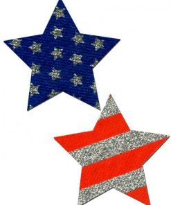 Pastease Glitter Patriotic Star Red Blue O S