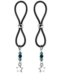 Bijoux De Nip Nipple Halos Star Charm Blue Black
