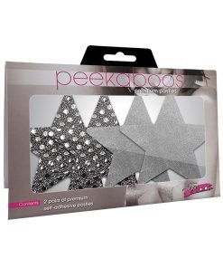 Dark Angel Stars Silver Pack Of 2 Pairs