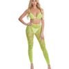 Pink Lipstick All About Leaf Bra Leggings Green