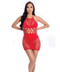 Pink Lipstick Girl Gone Bad Dress Red