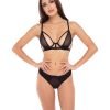 Rene Rofe New In Town Bra Panty Black