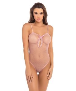 Undone See Through Bodysuit Rose O S