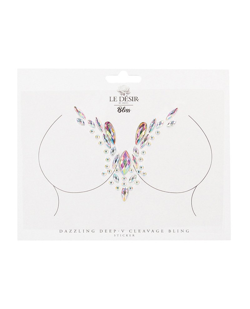 Shots Bliss Dazzling V Cleavage Bling Sticker O S