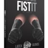 Fist It Latex Short Gloves Black