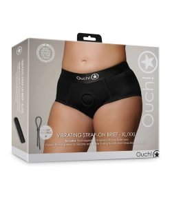 Shots Ouch Vibrating Strap On Brief Black Xl Xxl