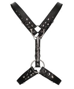 Shots Uomo Mens Harness W Metal Bit Black