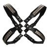 Shots Uomo Mens Pyramid Stud Body Harness Black