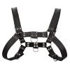 Shots Uomo Chest Bulldog Harness Small Medium Black