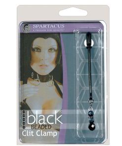 Beaded Clit Clamp With Tweezer Tip Black