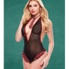 Teachers Pet Schoolgirl See Thru Crotchless Teddy W Tie Black Red