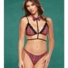 Teachers Pet Baddie Schoolgirl Top W Bow Tie Panty Red Black