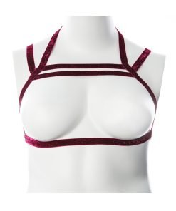 Gender Fluid Sugar Coated Harness S L Raspberry Glitter