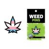 Wood Rocket Weed Trans Pride Leaf Large Pin Multi Color