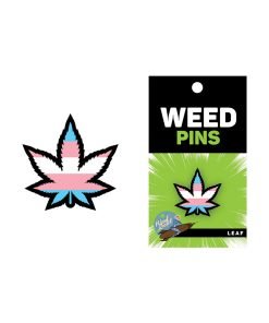 Wood Rocket Weed Trans Pride Leaf Large Pin Multi Color