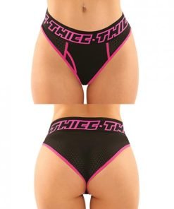 Vibes Buddy Pack Thicc Athletic Mesh Boy Brief Lace Thong Black Pnk