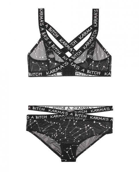 Vibes Karmas A Bitch Bralette Cutout Panty Black M L