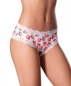 Sweet Treats Crotchless Boy Short W Wicked Sensual Care Peach Lube White
